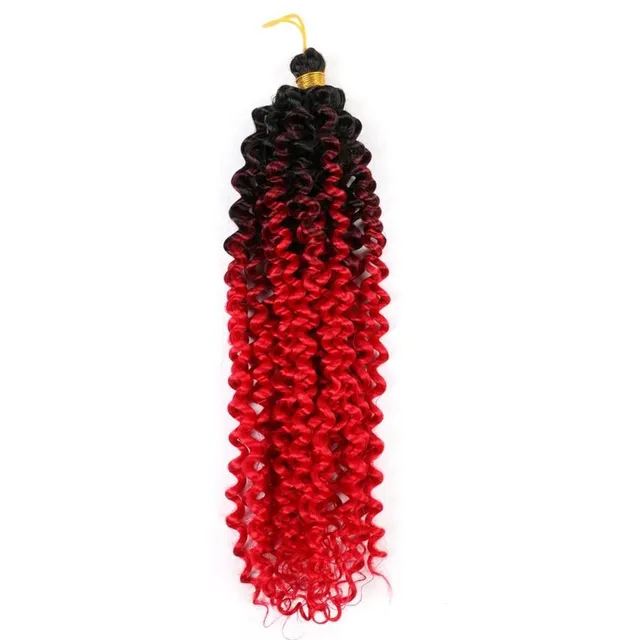 Colored curly strands for hair extensions