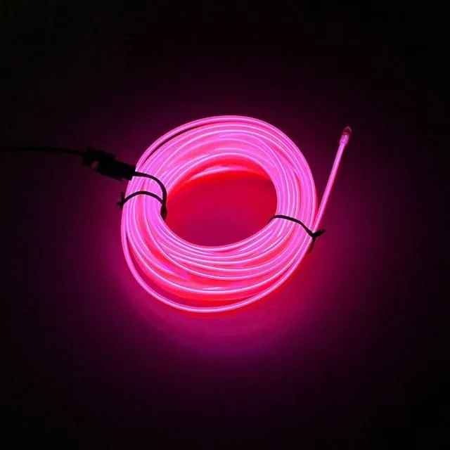 LED USB car lights pink