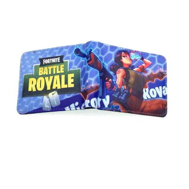 Children's stylish leather wallet with motifs of the favorite Fortnite game