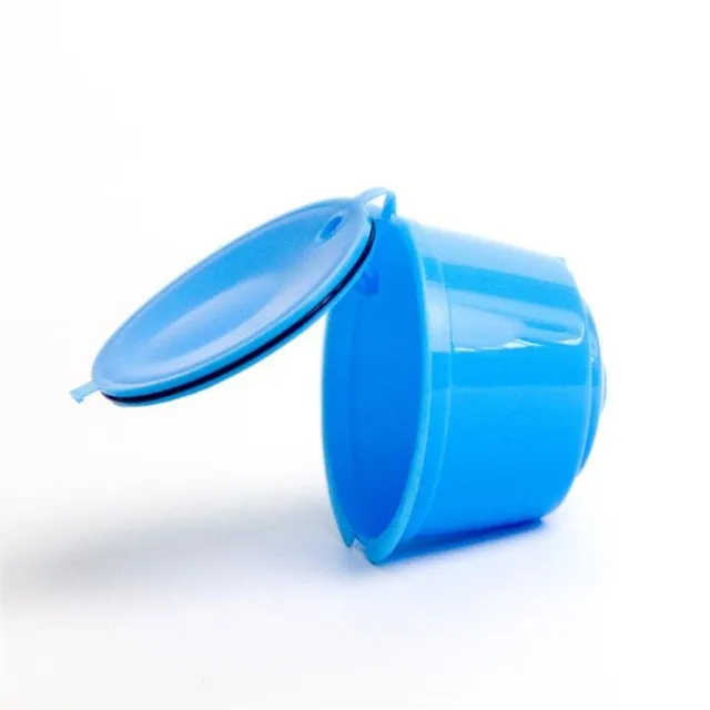 Refillable coffee machine capsules - various colours