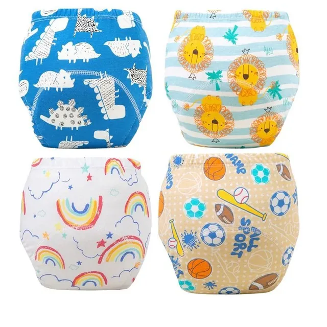 Children's Trends Popular Newborn Diaper Swimsuit with Printing 4 pcs