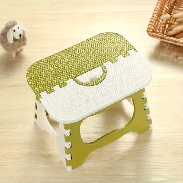 Folding light plastic stool for outdoor