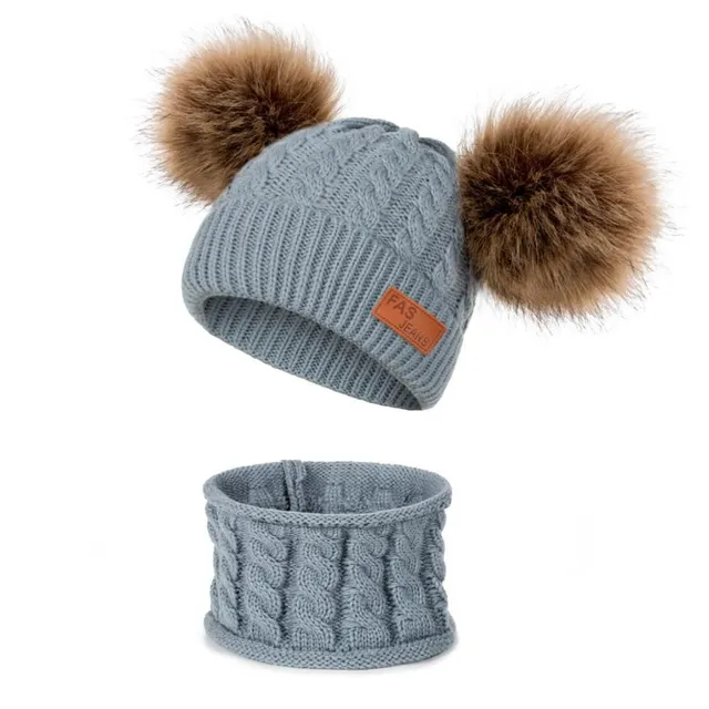 Children's winter hat and neck warmer set