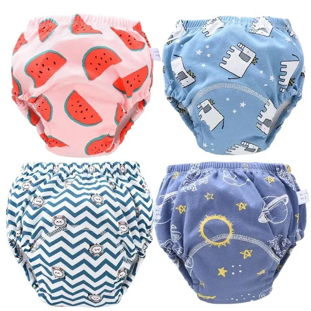 Children's Trends Popular Newborn Diaper Swimsuit with Printing 4 pcs