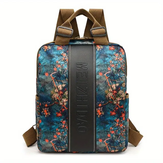 Ladies' anti-theft backpack with large capacity and fashion printing