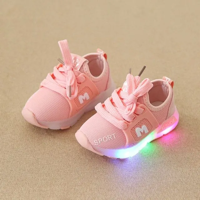 Children's LED light-up shoes in different colours