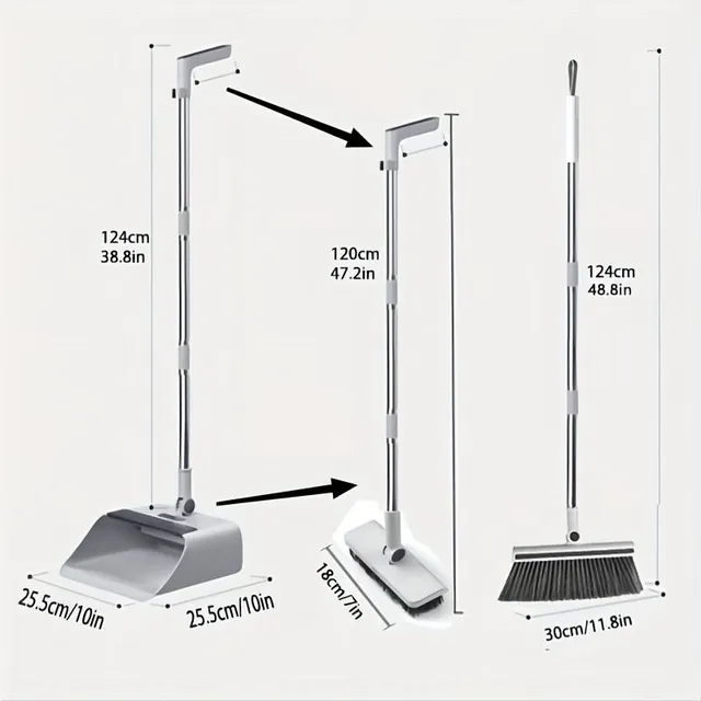3/4 ks v súprave, súprave štetcov na Broom (brush), kombinéza s dlhou rukoväťou, kefka na podlahe a stlačenie vody, čepele s Comb, domáce nástroje na čistenie podlahy, potreby čistenia, nástroj na čistenie