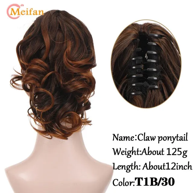 Rövid Wavy Claw Conytail Clip A haj kiterjesztései Fekete Barna Pony Tail Clip In Hair Tail Natural Fake Hair Extensions