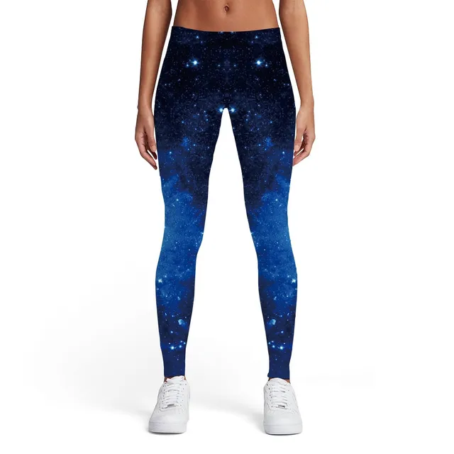 Leggings 3D pour femme avec imprimé galaxie