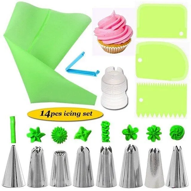 Kitchen utensils to decorate cookies - set of 14 parts