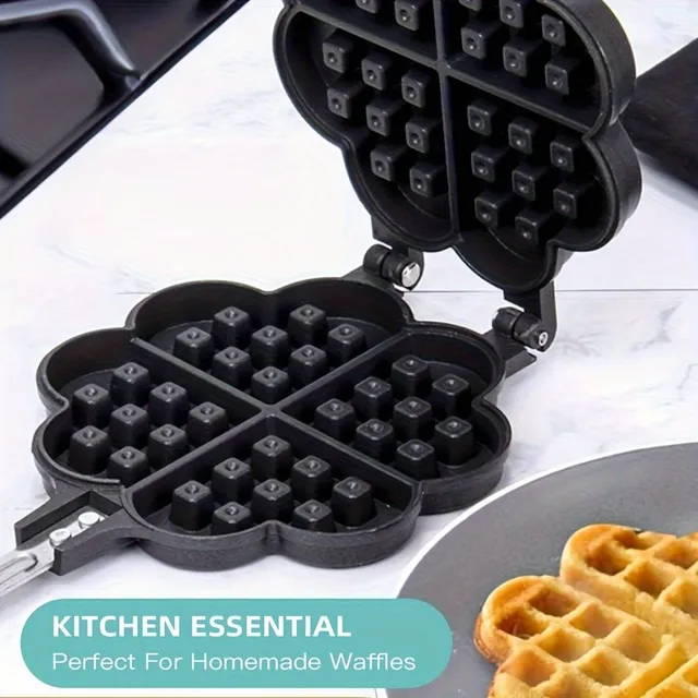 Heart shaped waffle maker - for easy and fun baking waffles, perfect gift for sweet lovers