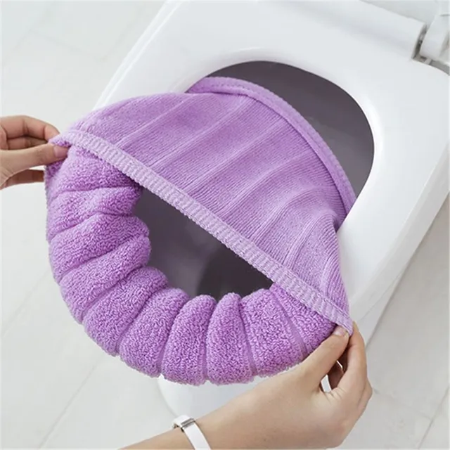 Fluffy plush toilet seat covers