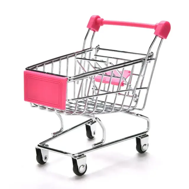 Simulation child shopping trolley for playing and storing toys