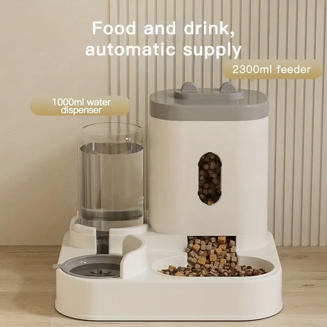 Comfortable feeder and fountain for cats - without electricity