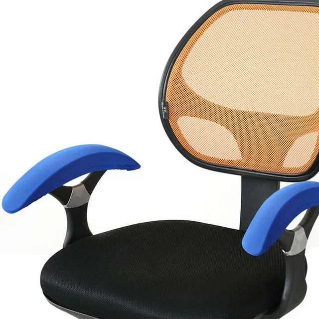 Coloured covers for office chair armrests