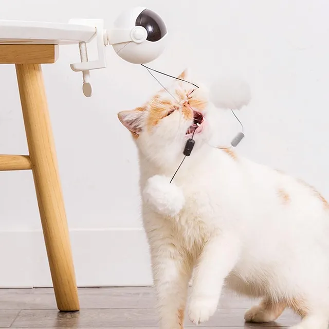 Jucărie amuzantă electrică automată de ridicare a bilelor pentru pisici