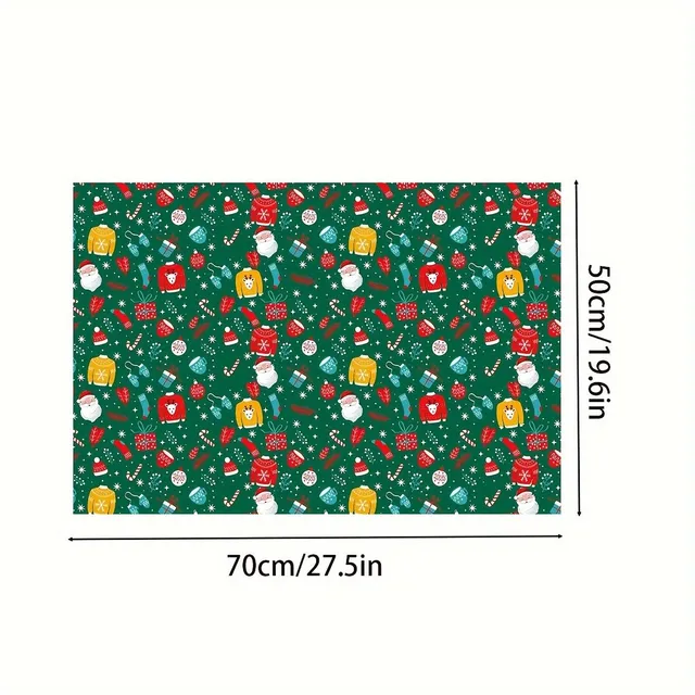 10 pcs of Christmas wrapping paper set with cheerful motifs