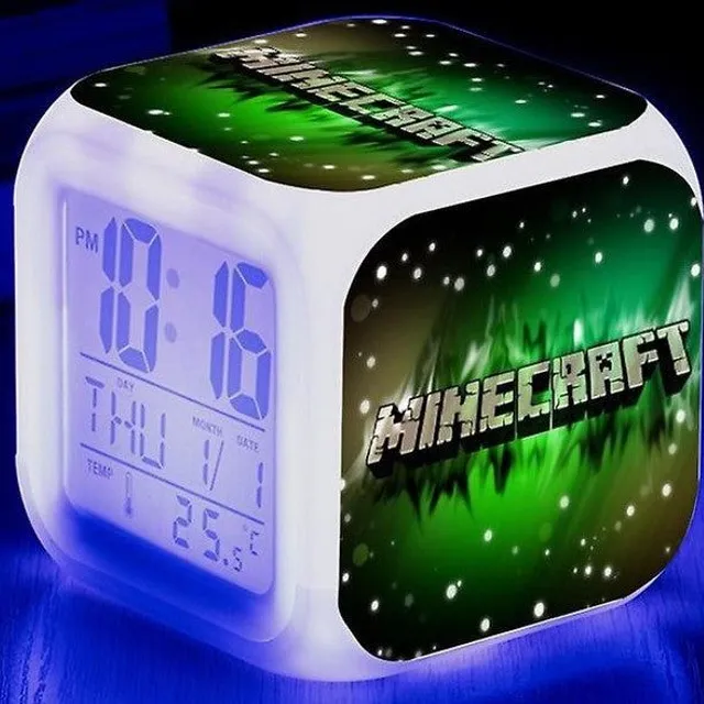 Budzik Minecraft z zegarem cyfrowym z wyświetlaczem LED