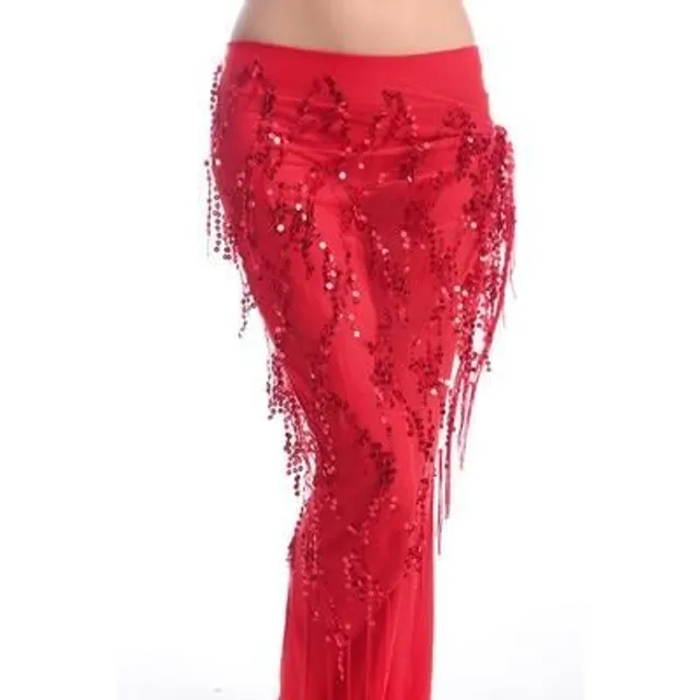 Belly dance scarf with glitter