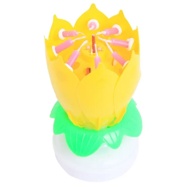 Muzyczne świece w kształcie lotosu - 5 kolorów