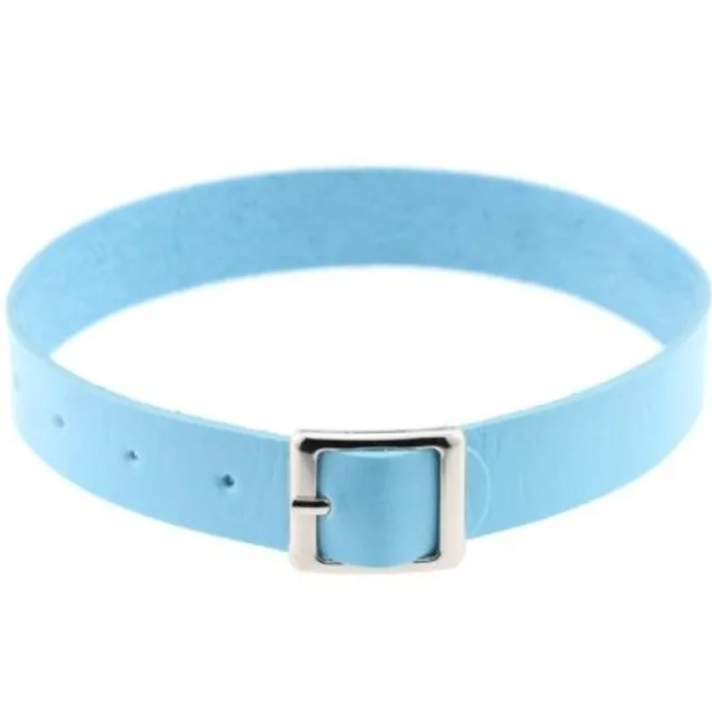 Leather choker as a belt with buckle - 12 colours