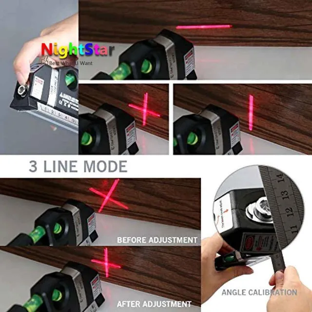 Niveau à laser avec mètre rétractable