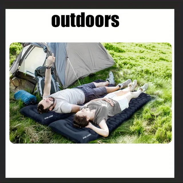 Saltea ușoară gonflabilă cu pernă pentru un somn confortabil în timpul excursiilor și campingului