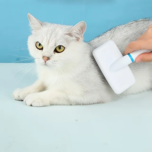 Effective hair remover - brush for dogs and cats (Catched hair and cleaning)