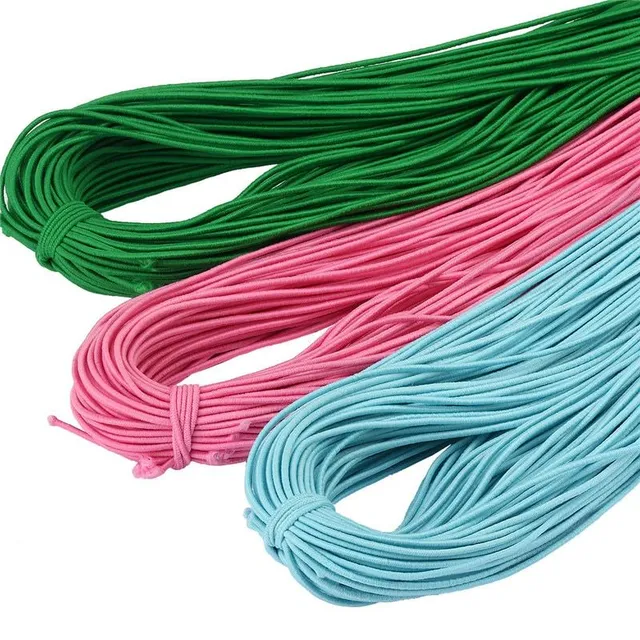 Elastic rubber in various colours - width 2 mm