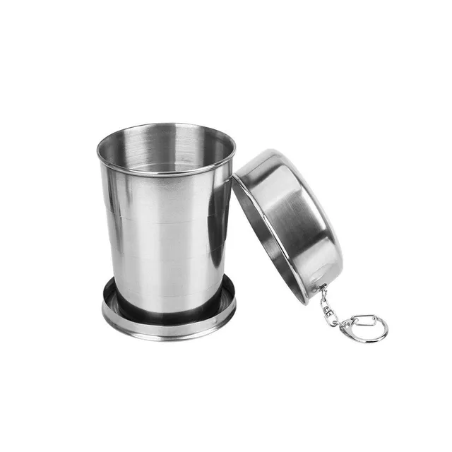 Folding stainless steel cup