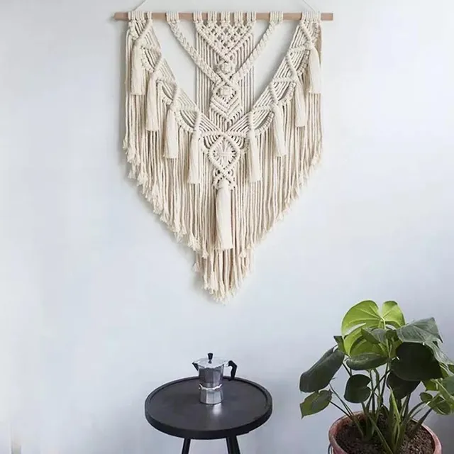 Ručne tkaná tapiséria Boho Macrame