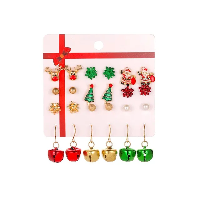 Boucles d'oreilles de Noël pour femmes - ensemble