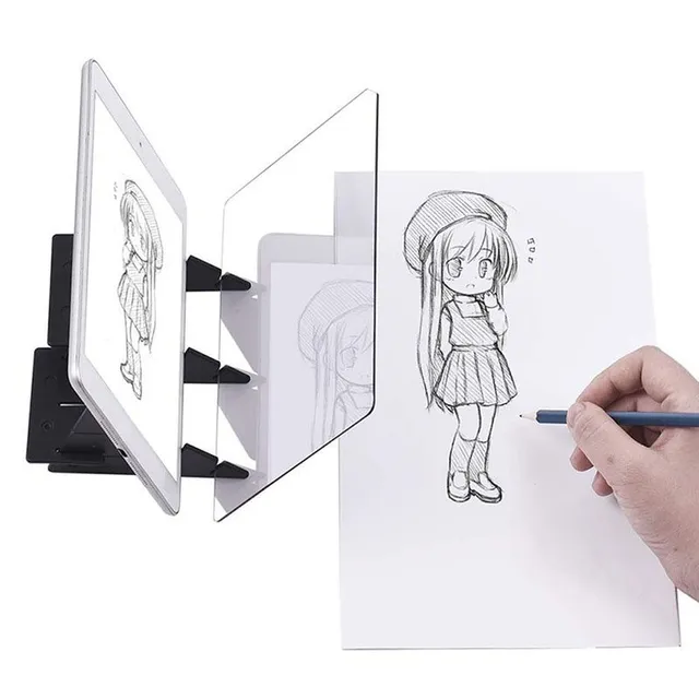 Luxury plate with drawing mechanism for perfect copies of drawings