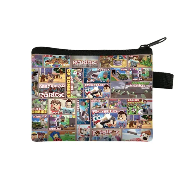 Unisex children's zipper wallet with themes of popular Roblox characters