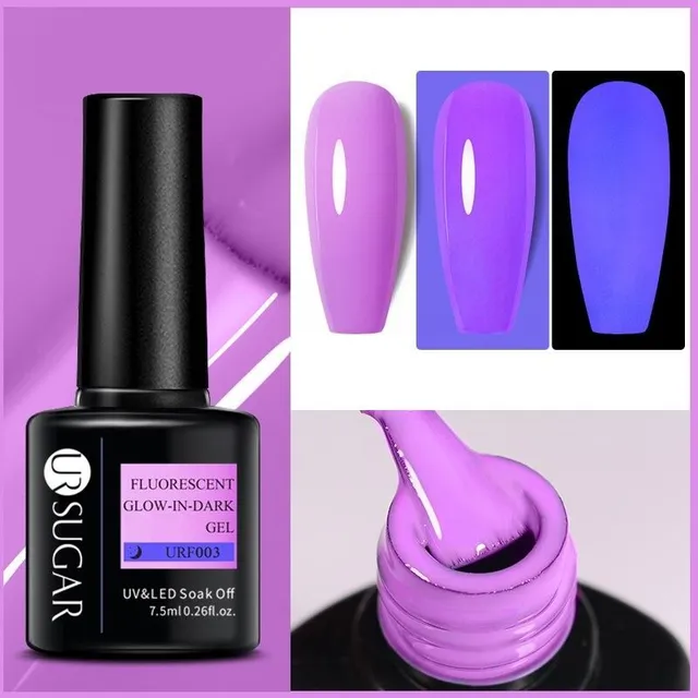 Luxurious in the dark phosphorous color nail polish for UV lamps - several variants of colors