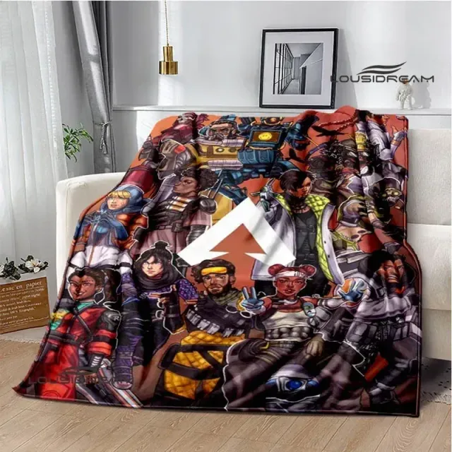 Couverture imprimée douce et agréable pour enfants avec des motifs du jeu Apex Legends