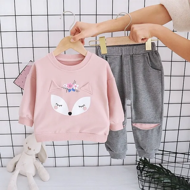 Girl's tracksuit with fox