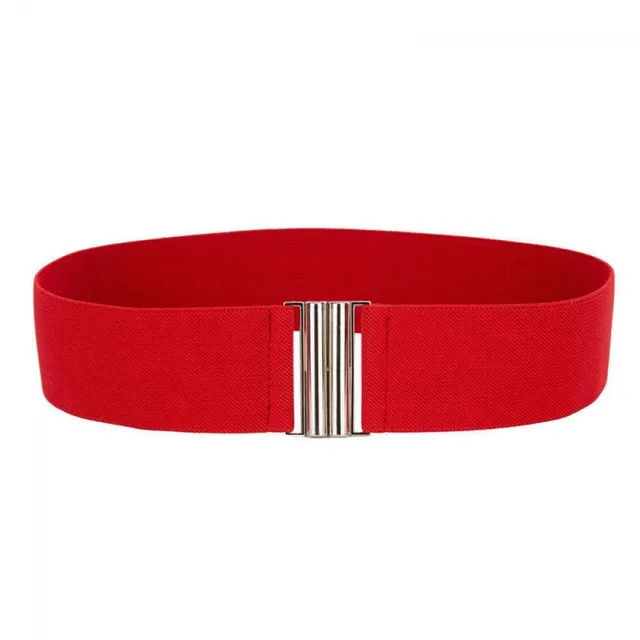 Elegantní Elastický pásek s přezkou red
