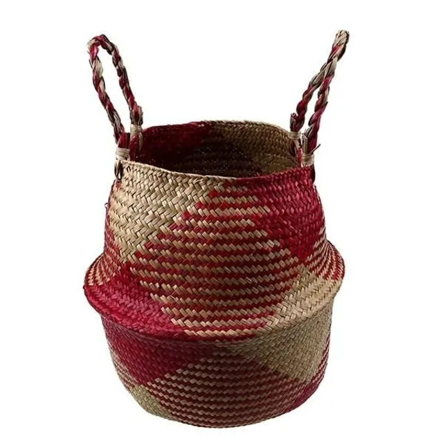 Rattan folding pot