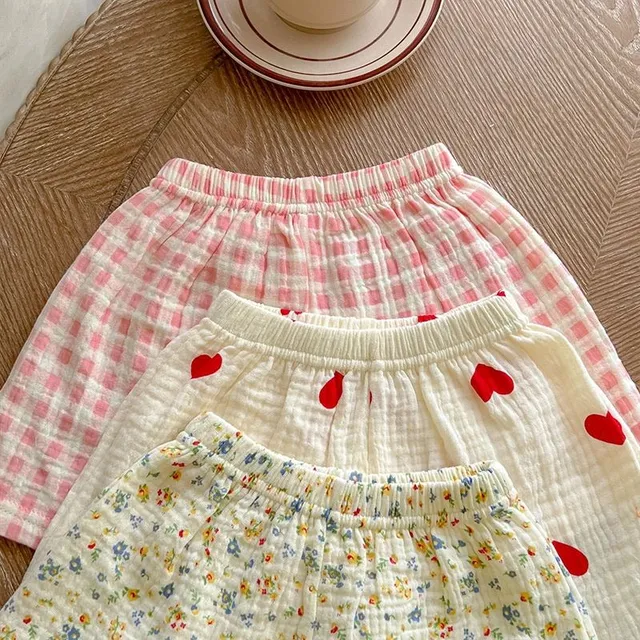 Children's summer cute set of T-shirts and shorts with printing - more variants