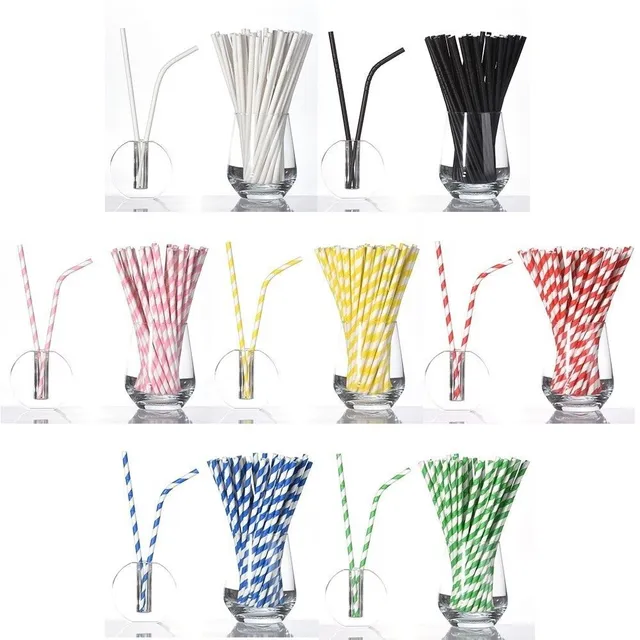 Paper straw 25 pcs C58