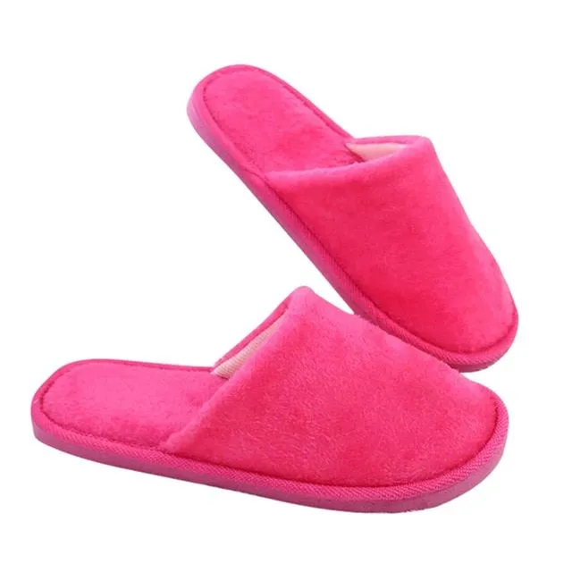 Unisex home plush slippers rose 38-39