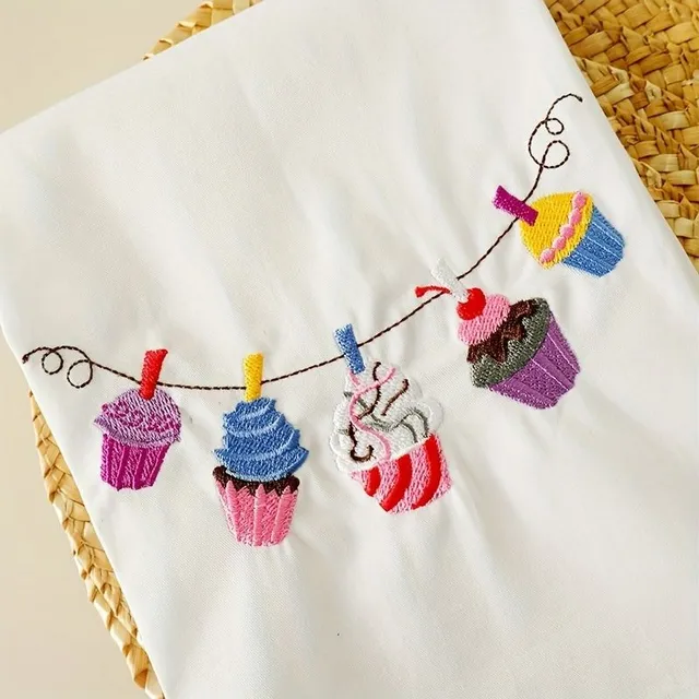 Holiday napkin with embroidery for elegant dining