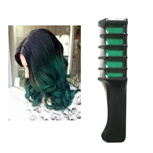 Comb with washable hair dye