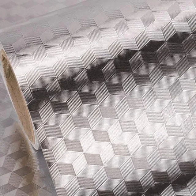 Aluminium self-adhesive wallpaper