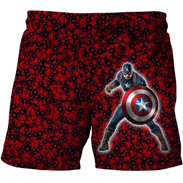 Pantaloni scurți moderni și confortabili pentru copii cu motivul preferat al supereroilor Marvel Berg