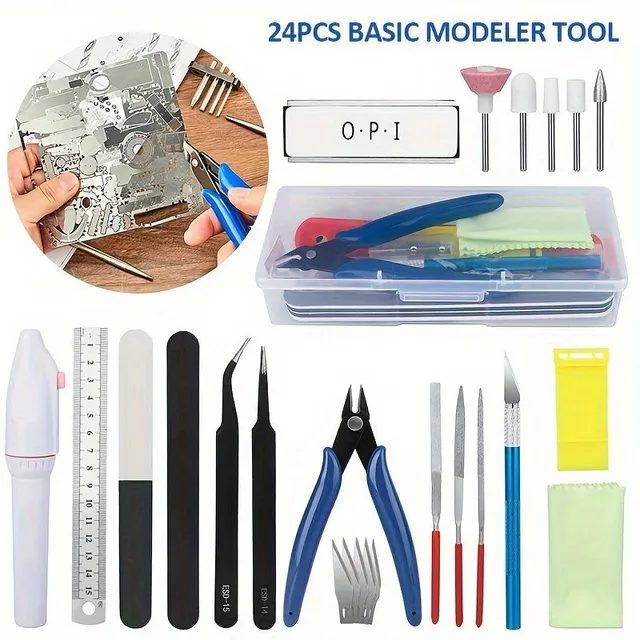 New 24-piece Basic Set For Modellers For Crafts And Hobby For Construction Cars Pro Gundam