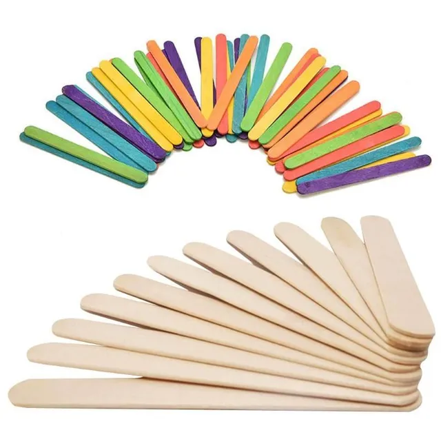 Children's kit of wooden natural ice cream bars