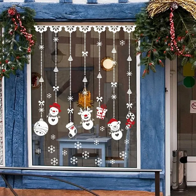 Decorațiuni de Crăciun - autocolante pentru ferestre