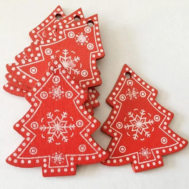 Wooden Christmas Ornaments 10pcs